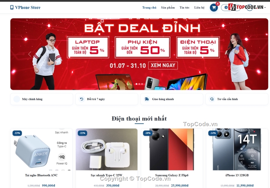 Web điện thoại,Đồ án Web bán điện thoại,điện